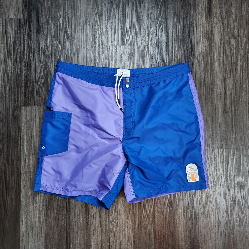 Urban Outfitters BDG Men's Colorblocked Board Short Large Purple Blue